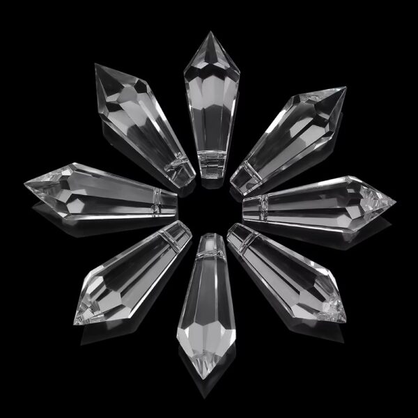 14*38mm Long Drop Crystal Pointed Chandelier Beads - Image 3