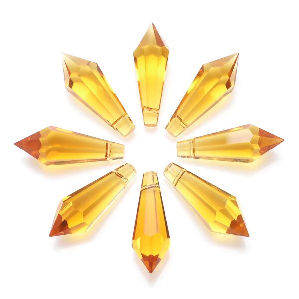14*38mm Long Drop Crystal Pointed Chandelier Beads - Image 2