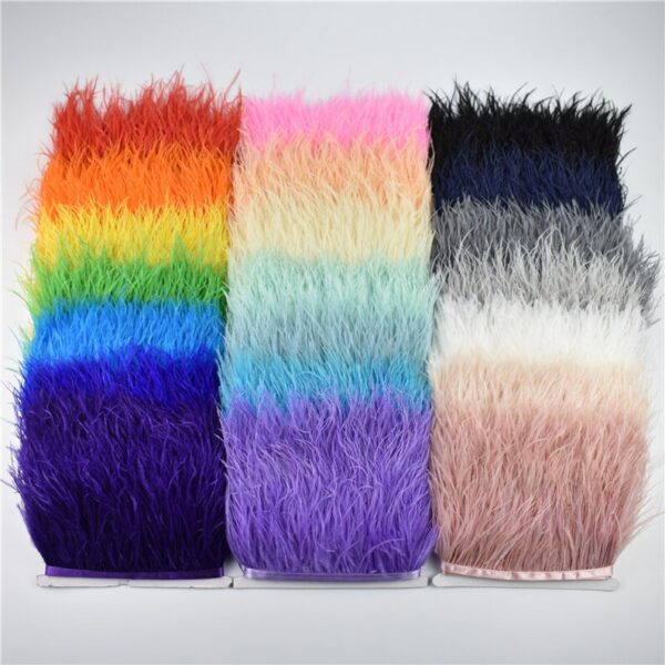 6-8 cm Ostrich Feather Trim Fringe (10 Yards) - Image 5