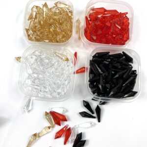 14*38mm Long Drop Crystal Pointed Chandelier Beads