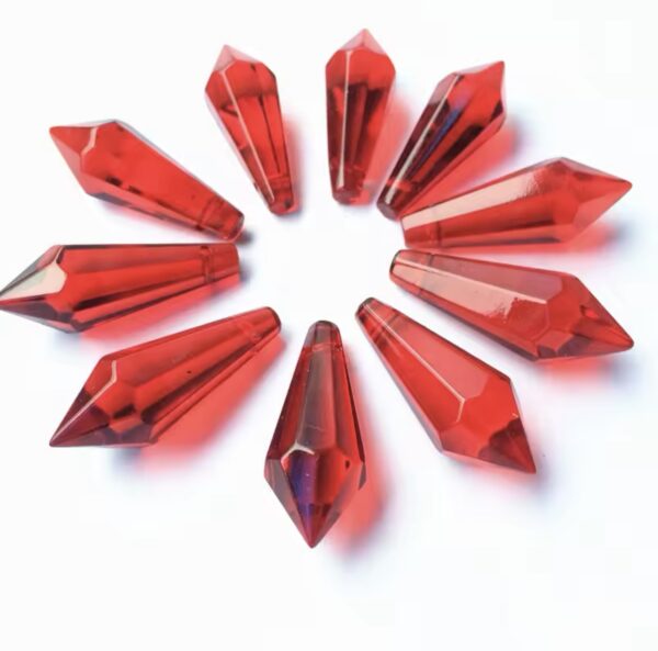 14*38mm Long Drop Crystal Pointed Chandelier Beads - Image 5