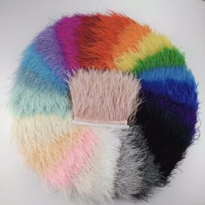 10-15cm Ostrich Feather Trim Fringe (10 Yards)
