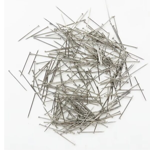 0.6*26mm 1000 Rounded Head Office Stainless steel Pins in Plastic Box - Image 2