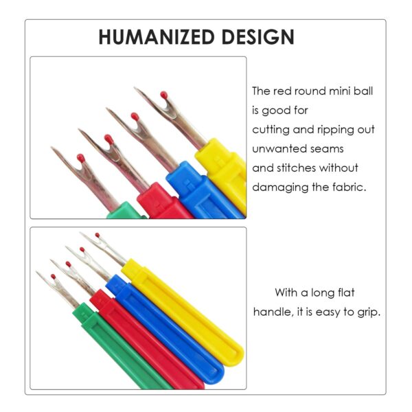 5.5"  Seam Ripper / Thread Unpicker Plastic Handle 4 Pcs - Image 8