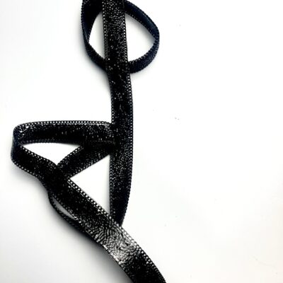 3D Black Chain Bead Powder Appliqué Trim – 1 Yard