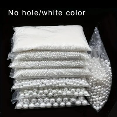 10mm Round White Pearl Beads No Hole