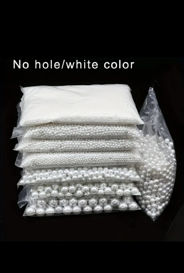 10mm Round White Pearl Beads No Hole