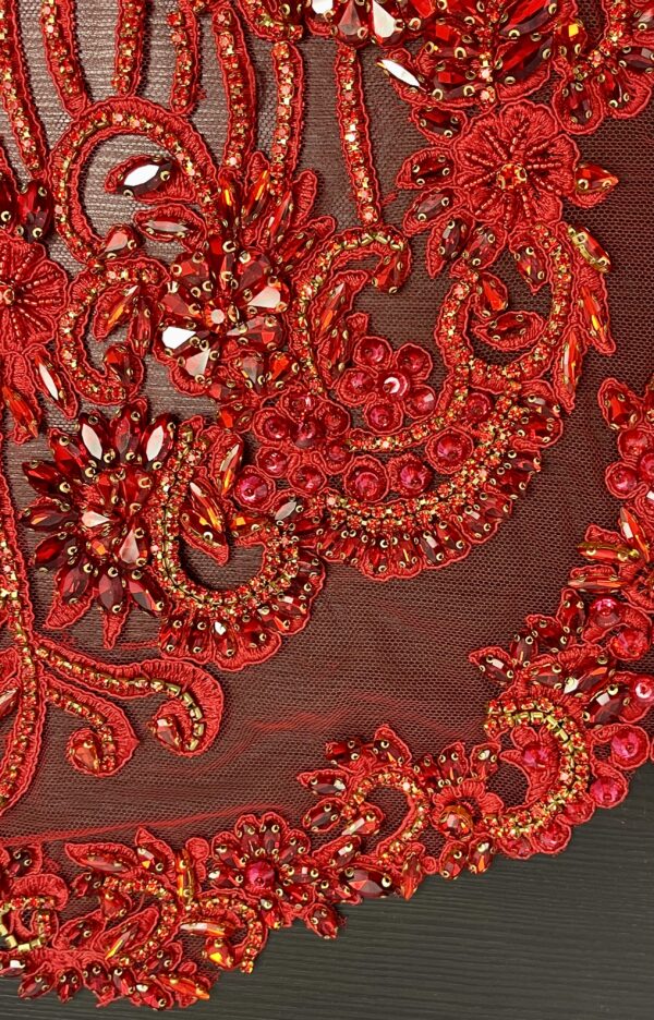 15 x 17 Inches – Luxury Handmade Beaded Crystal Rhinestone Bodice Appliqués - Image 9