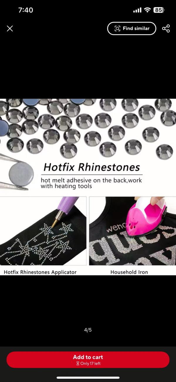 Hot-Fix Rhinestones SS10 – 2.8mm (500g Bulk Pack) - Image 4